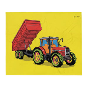 Furrow & Fields Massey Ferguson 6180 Pop Art | Throw Blanket Quality Farmers Merch