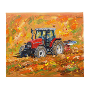 Furrow & Fields Massey Ferguson 6255 Splash Art | Throw Blanket Quality Farmers Merch