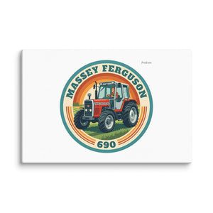 Furrow & Fields Massey Ferguson 690 Retro Badge | Canvas Quality Farmers Merch