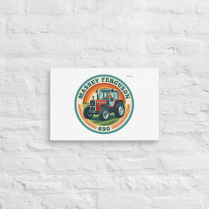 Furrow & Fields Massey Ferguson 690 Retro Badge | Canvas Quality Farmers Merch