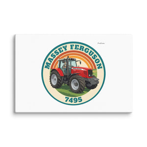 Furrow & Fields Massey Ferguson 7495 Retro Badge | Canvas Quality Farmers Merch