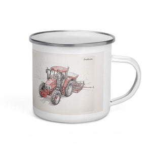 Furrow & Fields McCormick MC115 Pencil Sketch | Enamel Mug Quality Farmers Merch