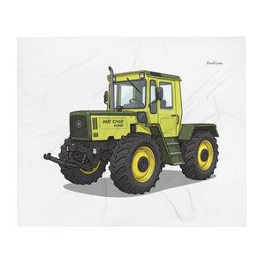 Furrow & Fields Mercedes-Benz MB-trac 1100 Illustration | Throw Blanket Quality Farmers Merch