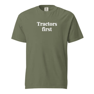 Furrow & Fields Moss / S Tractors First | Unisex Premium T-shirt Quality Farmers Merch