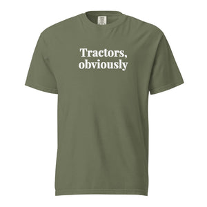 Furrow & Fields Moss / S Tractors, Obviously | Unisex Premium T-shirt Quality Farmers Merch