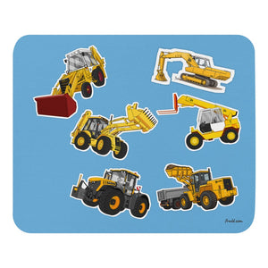 Furrow & Fields Mouse Pad JCB Mouse Pad | Coloured Background Quality Farmers Merch