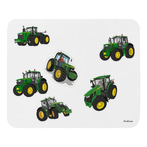 Furrow & Fields Mouse Pad John Deere Mouse Pad No. 2 | White Background Quality Farmers Merch
