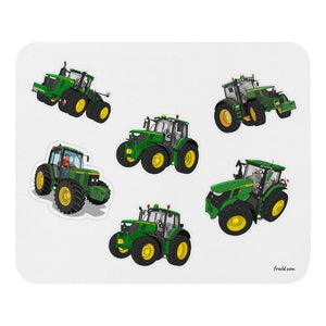 Furrow & Fields Mouse Pad John Deere Mouse Pad No. 3 | White Background Quality Farmers Merch