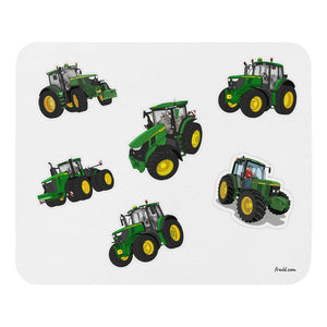 Furrow & Fields Mouse Pad John Deere Mouse Pad No. 4 | White Background Quality Farmers Merch
