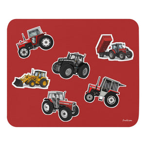 Furrow & Fields Mouse Pad Massey Ferguson Mouse Pad No. 3 | Coloured Background Quality Farmers Merch