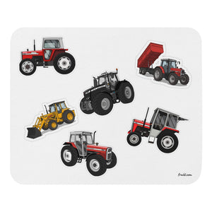 Furrow & Fields Mouse Pad Massey Ferguson Mouse Pad No. 3 | White Background Quality Farmers Merch