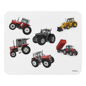 Furrow & Fields Mouse Pad Massey Ferguson Mouse Pad No. 4 | White Background Quality Farmers Merch