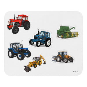 Furrow & Fields Mouse Pad Mouse Pad No. 100 | White Background Quality Farmers Merch
