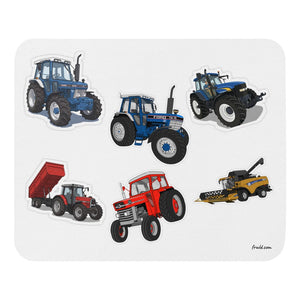 Furrow & Fields Mouse Pad Mouse Pad No. 39 | White Background Quality Farmers Merch