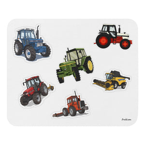 Furrow & Fields Mouse Pad Mouse Pad No. 4 | White Background Quality Farmers Merch