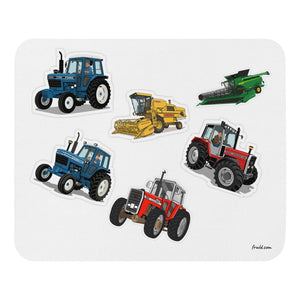 Furrow & Fields Mouse Pad Mouse Pad No. 6 | White Background Quality Farmers Merch