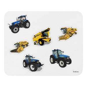 Furrow & Fields Mouse Pad New Holland Mouse Pad No. 5 | White Background Quality Farmers Merch