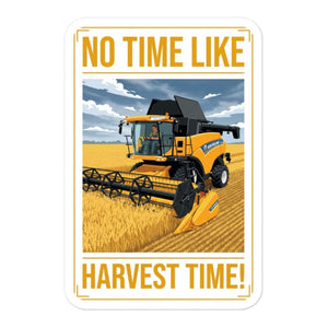 Furrow & Fields New Holland CR 9090 NO TIME LIKE HARVEST TIME! | Bubble-free stickers Quality Farmers Merch