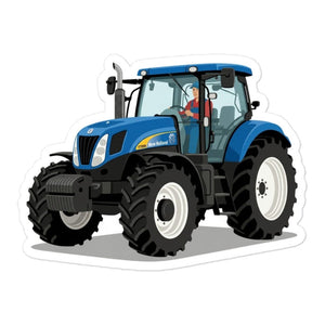 Furrow & Fields New Holland T7050 | Bubble-free stickers Quality Farmers Merch