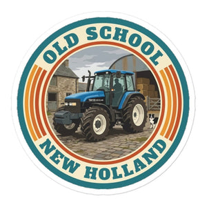 Furrow & Fields New Holland TM 135 OLD SCHOOL NEW HOLLAND Retro | Bubble-free stickers Quality Farmers Merch