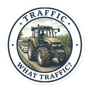 Furrow & Fields New Holland TM 135 TRAFFIC WHAT TRAFFIC? Engraving | Bubble-free stickers Quality Farmers Merch