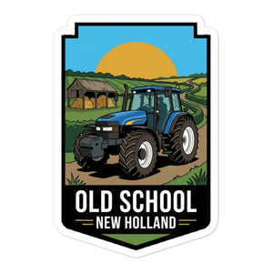 Furrow & Fields New Holland TM 155 OLD SCHOOL NEW HOLLAND Bright | Bubble-free stickers Quality Farmers Merch
