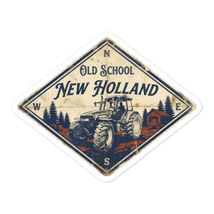 Furrow & Fields New Holland TM 155 OLD SCHOOL NEW HOLLAND Heritage | Bubble-free stickers Quality Farmers Merch