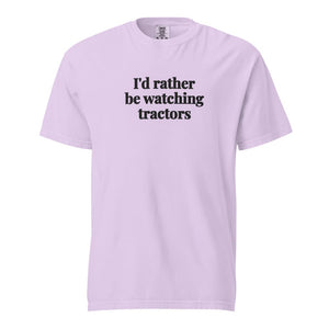 Furrow & Fields Orchid / S I'd Rather Be Watching Tractors | Unisex Premium T-shirt Quality Farmers Merch
