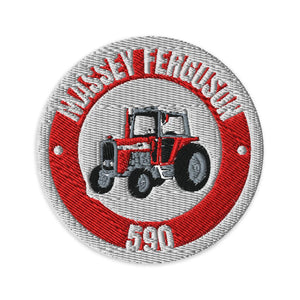Furrow & Fields Patch Massey Ferguson 590 Badge | Embroidered Patch Quality Farmers Merch