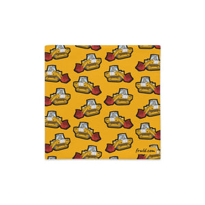 Furrow & Fields Pillow Case JCB 112 Pillow Case – Yellow Quality Farmers Merch