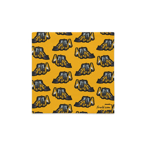 Furrow & Fields Pillow Case JCB 1CX Pillow Case – Yellow Quality Farmers Merch