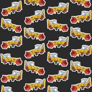Furrow & Fields Pillow Case JCB 3C II Pillow Case – Charcoal Quality Farmers Merch
