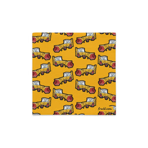 Furrow & Fields Pillow Case JCB 3C II Pillow Case – Yellow Quality Farmers Merch