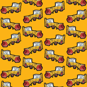 Furrow & Fields Pillow Case JCB 3C II Pillow Case – Yellow Quality Farmers Merch