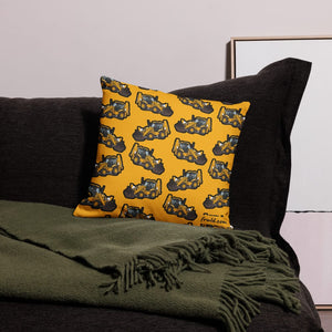 Furrow & Fields Pillow Case JCB 3CX Sitemaster Plus Pillow Case – Yellow Quality Farmers Merch