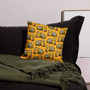 Furrow & Fields Pillow Case JCB 804 Pillow Case – Yellow Quality Farmers Merch