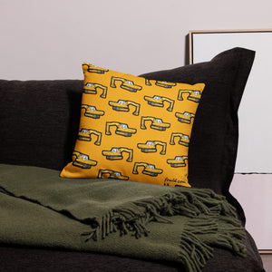 Furrow & Fields Pillow Case JCB 806 Pillow Case – Yellow Quality Farmers Merch