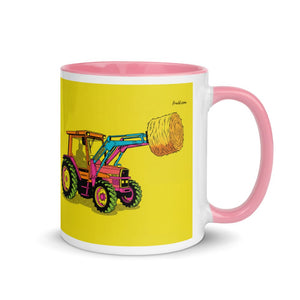 Furrow & Fields Pink / 11 oz Massey Ferguson 3070 Autotronic Pop Art | Mug with Color Inside Quality Farmers Merch