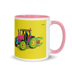 Furrow & Fields Pink / 11 oz Massey Ferguson 6255 Pop Art | Mug with Color Inside Quality Farmers Merch