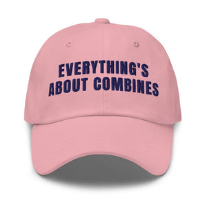 Furrow & Fields Pink Everything's About Combines | Classic Dad Hat Quality Farmers Merch