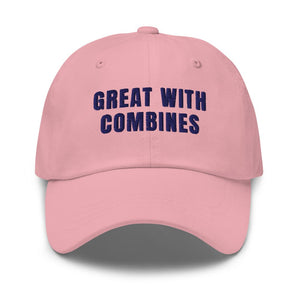 Furrow & Fields Pink Great with Combines | Classic Dad Hat Quality Farmers Merch