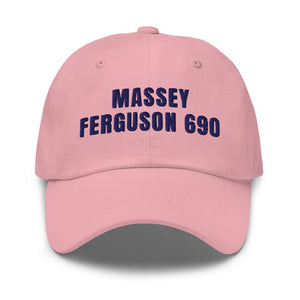 Furrow & Fields Pink Massey Ferguson 690 | Classic Dad Hat Quality Farmers Merch