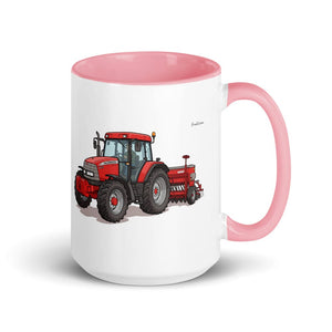 Furrow & Fields Pink McCormick MC115 Illustration | 15 oz Mug with Color Inside Quality Farmers Merch