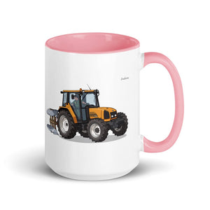 Furrow & Fields Pink Renault Ceres 340X Illustration | 15 oz Mug with Color Inside Quality Farmers Merch