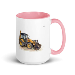 Furrow & Fields Pink Terex 860 Elite Watercolor | 15 oz Mug with Color Inside Quality Farmers Merch
