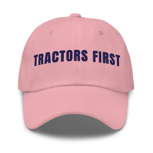 Furrow & Fields Pink Tractors First | Classic Dad Hat Quality Farmers Merch