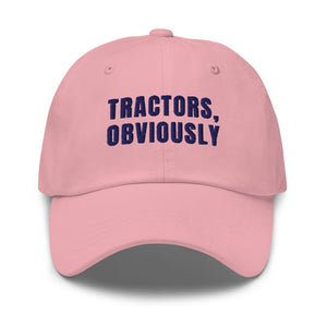 Furrow & Fields Pink Tractors, Obviously | Classic Dad Hat Quality Farmers Merch