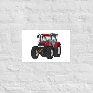 Furrow & Fields Poster Case IH Maxxum 150 Activedrive 8 | Poster Quality Farmers Merch