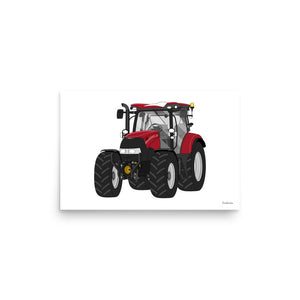 Furrow & Fields Poster Case IH Maxxum 150 Activedrive 8 | Poster Quality Farmers Merch