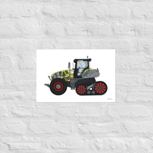 Furrow & Fields Poster CLAAS Axion 900 Terra Trac | Poster Quality Farmers Merch